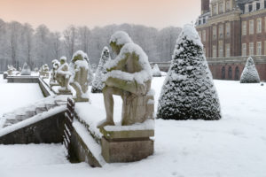 Water castle Nordkirchen in winter, Münsterland, North Rhine-Westphalia, Germany Water castle Nordkirchen in winter, Münsterland, North Rhine-Westphalia, Germany